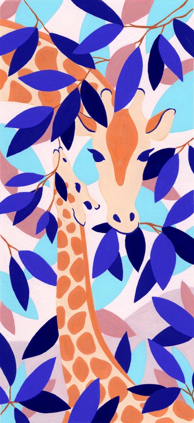 Une maman girafe et son petit - Julie Lesouef