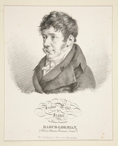 Portrait of Baour-Lormian (Pierre, Marie, Francois, Louis) - Julien Leopold Boilly