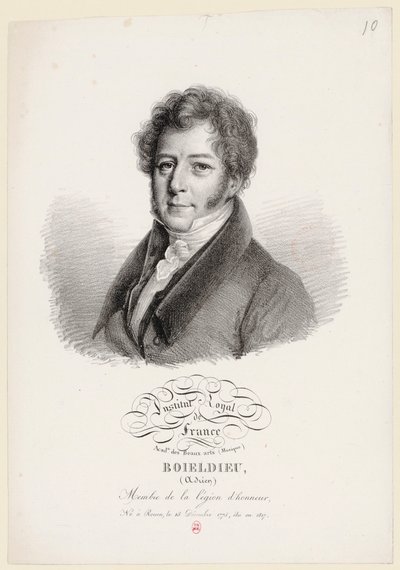 François Adrien Boieldieu by Julien Boilly - Julien Leopold Boilly