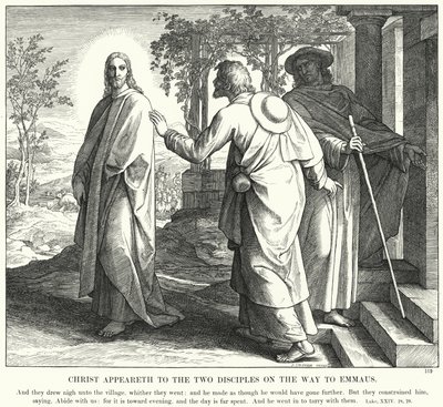 Le Christ apparaît aux deux disciples sur le chemin d