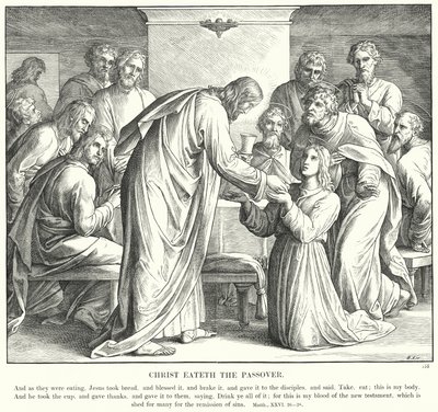 Le Christ mange la Pâque - Julius (after) Schnorr von Carolsfeld