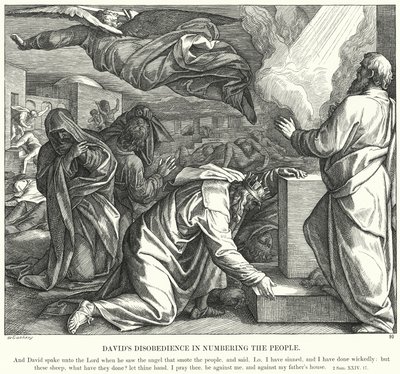 La Désobéissance de David en comptant le peuple - Julius (after) Schnorr von Carolsfeld