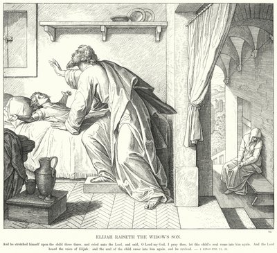 Élie ressuscite le fils de la veuve - Julius (after) Schnorr von Carolsfeld