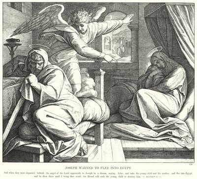 Joseph averti de fuir en Égypte - Julius (after) Schnorr von Carolsfeld