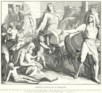 Joseph est promu par Pharaon - Julius (after) Schnorr von Carolsfeld