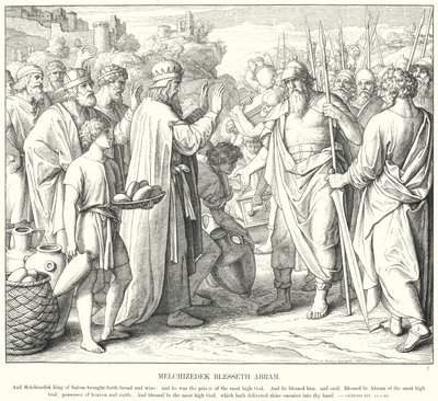 Melchisédek bénit Abram (gravure) - Julius (after) Schnorr von Carolsfeld