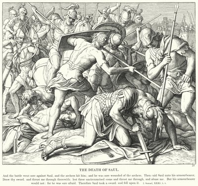 La mort de Saül (gravure) - Julius (after) Schnorr von Carolsfeld