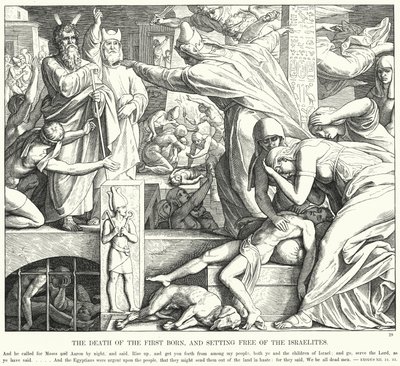 La mort du premier-né et la libération des Israélites - Julius (after) Schnorr von Carolsfeld