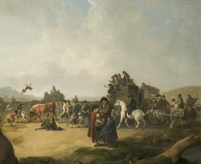 Combat de taureaux - Julius Caesar Ibbetson