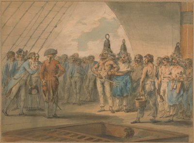Cérémonie de passage de la ligne à bord du navire, "Vestal" - Julius Caesar Ibbetson