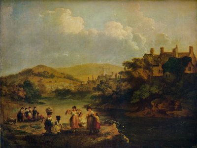 Femmes lavant des vêtements dans un ruisseau gallois, 1790 - Julius Caesar Ibbetson