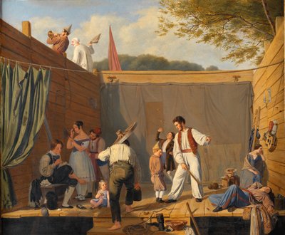 Un groupe de funambules juste avant une performance - Julius Friedlænder