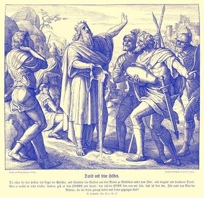 David et les trois vaillants hommes, 2 Samuel - Julius Schnorr von Carolsfeld