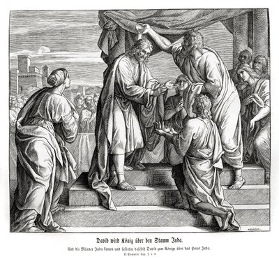 David devient roi de Juda - Julius Schnorr von Carolsfeld