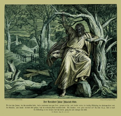 La Mort de Judas Iscariot, Évangile de Matthieu - Julius Schnorr von Carolsfeld