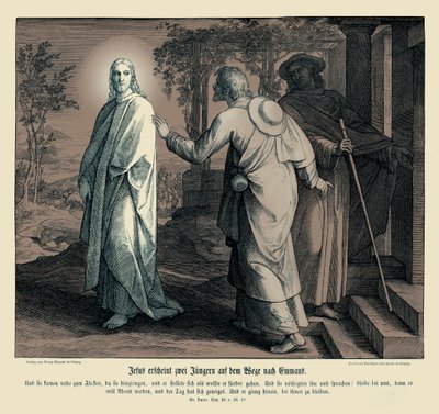 Jésus apparaît à deux disciples, Évangile de Luc - Julius Schnorr von Carolsfeld
