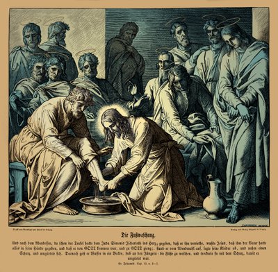 Jésus lave les pieds de ses disciples, Évangile de Jean - Julius Schnorr von Carolsfeld