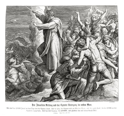 Séparation de la mer Rouge, Exode - Julius Schnorr von Carolsfeld
