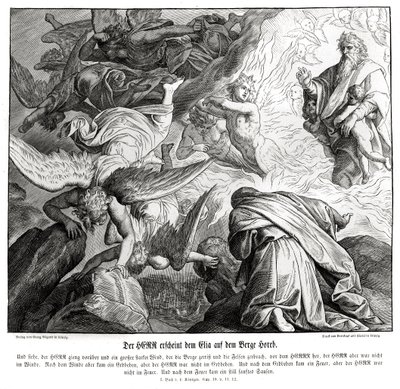 Le Seigneur apparaît à Élie sur le mont Horeb - Julius Schnorr von Carolsfeld
