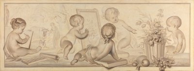 Six putti avec fleurs et fruits et attributs de l
