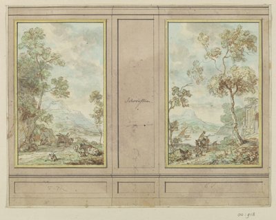Dessin de projet pour un mur de pièce - Jurriaan Andriessen