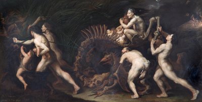 La Carcasse : Une sorcière dessinée sur le squelette d