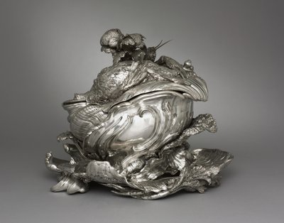 Plat, soupière et couvercle de soupière, fabriqués par Henry Adnet - Juste Aurèle Meissonnier