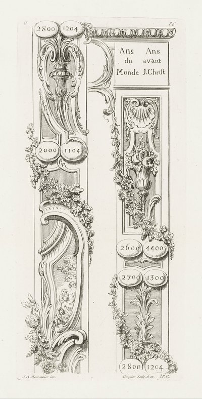 Design de fragments de la bordure - Juste Aurèle Meissonnier