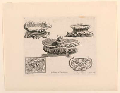 Salière et boîtes à tabac - Juste Aurèle Meissonnier