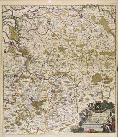Ducatus Brabantiae tabula : continens Sacri imperii Marchionatum et Dominium Mechliniense / de novo accurate emendata per Iustinum Danckerum. - Justus Danckerts