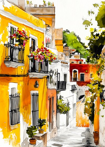 Ruelle méditerranéenne haute en couleur - Justyna Jaszke