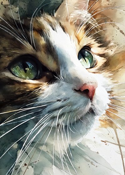 Des yeux de chat curieux - Justyna Jaszke