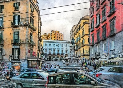 Aquarelles de la ville de Naples, Italie (13) - Justyna Jaszke