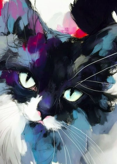 Vibrant Cat Gaze - Justyna Jaszke