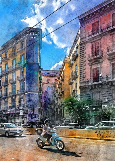 Une rue animée en ville - Justyna Jaszke
