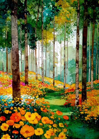 Sentier forestier haut en couleur - Justyna Jaszke