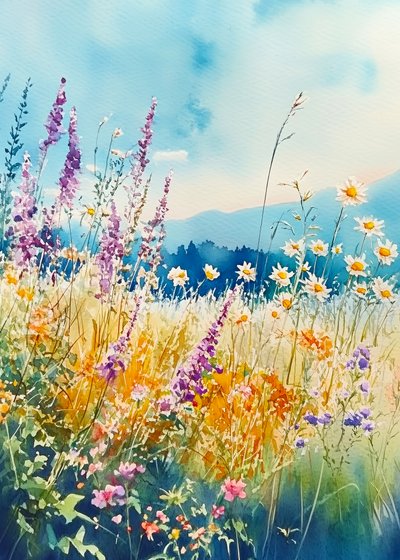 Une prairie de fleurs sauvages aux couleurs éclatantes - Justyna Jaszke