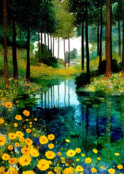 Un ruisseau de forêt plein de vie - Justyna Jaszke