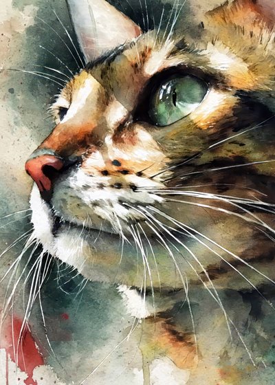 Chat tigré à l