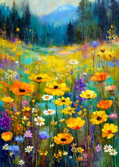 La sérénité de la montagne aux fleurs sauvages - Justyna Jaszke
