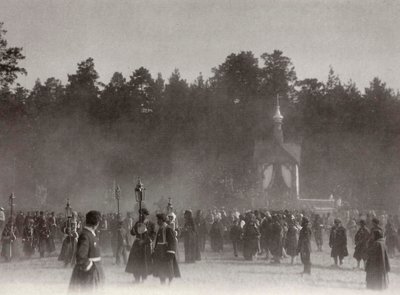 Procession de Pâques, monastère de Sarov, Russie, 1903 - K. von Hahn