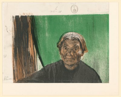 Vieille femme à la fenêtre (3e état, fragment) - Käthe Kollwitz