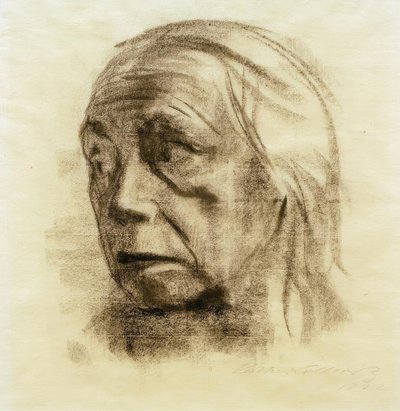 Autoportrait en trois-quarts vers la gauche - Käthe Kollwitz