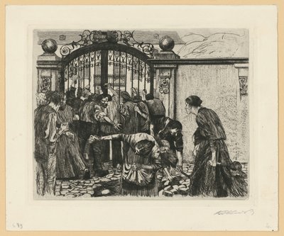 Tempête (planche 5 de « Une révolte de tisserands », 5e état) - Käthe Kollwitz