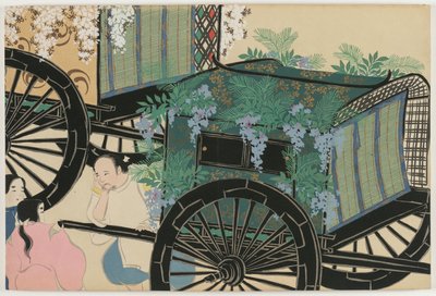 Fleurs de Cent Mondes (Momoyogusa) : Chariots Drapés de Fleurs - Kamisaka Sekka
