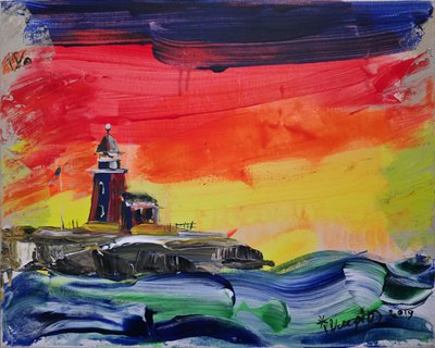 Phare de Sunset, sur la côte - Kanat Ibragimov