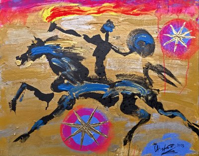 Cheval fougueux et cavalier - Kanat Ibragimov