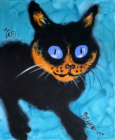 Chat aux yeux bleus éclatants - Kanat Ibragimov
