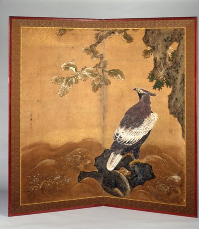 Aigle-faucon et chêne - Kano Sanraku