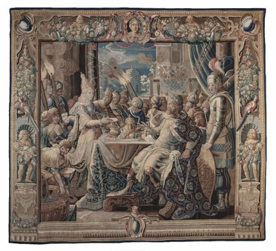 Cléopâtre divertit Antoine; tapisserie, vers 1640 - Karel van II Mander